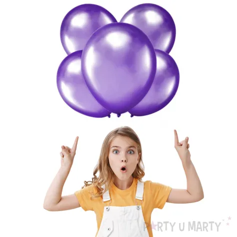 balony chrom fioletowe partypal 12 5 szt