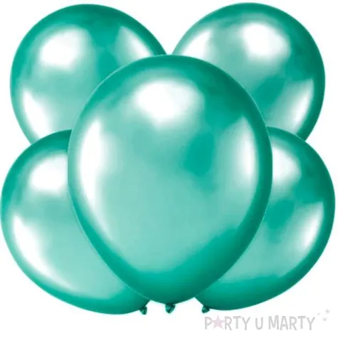 balony chrom turkusowe partypal 12 5 szt