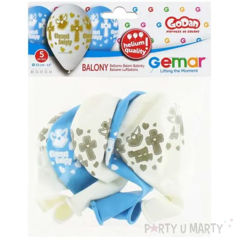 balony chrzest chlopca mix gemar 13 5 szt
