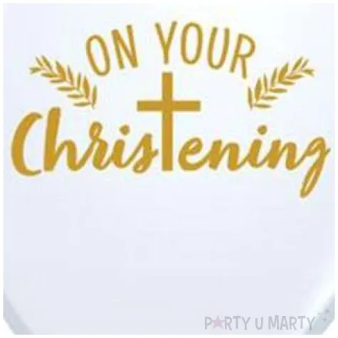 balony chrzest christening biale qualatex 11 25 szt