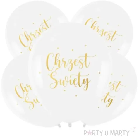 balony chrzest swiety bialy partypal 12 5 szt
