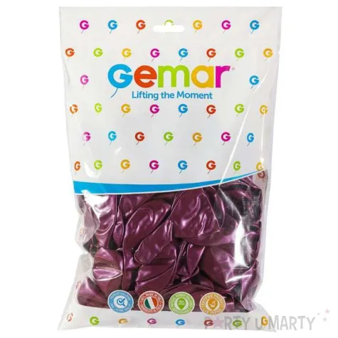 balony classic bordowy metalik gemar 10 100 szt