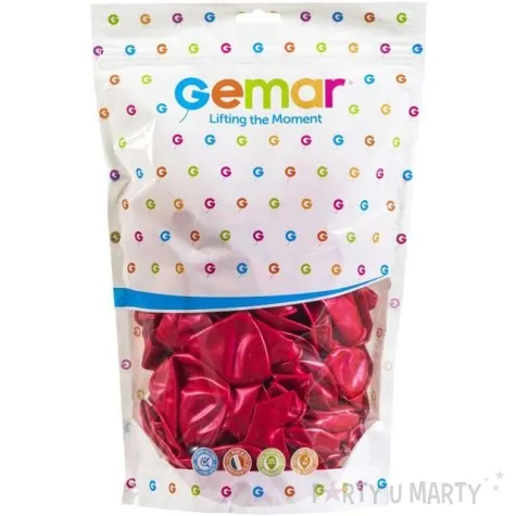 balony classic czerwony metalik gemar 13 50 szt