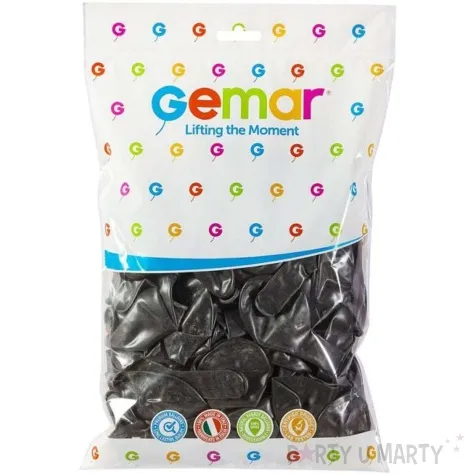 balony classic gemar metalik czarny 12 100 szt