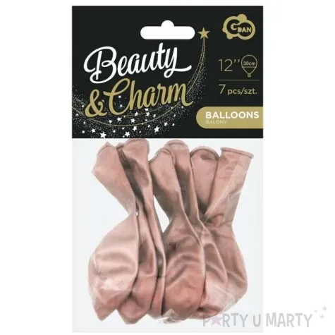 balony classic godan metalik rozowe zloto 12 7 szt