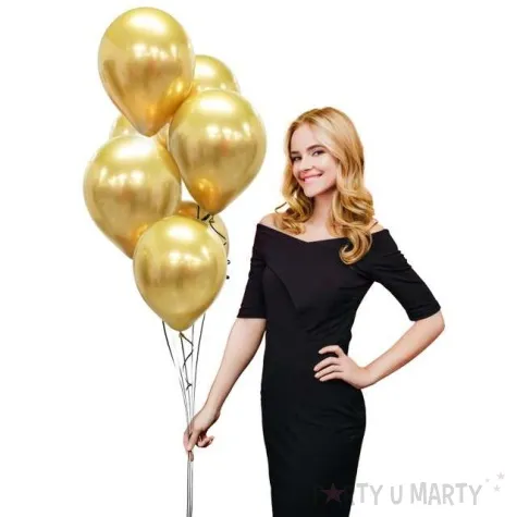 balony classic godan metalik zloty 12 7 szt