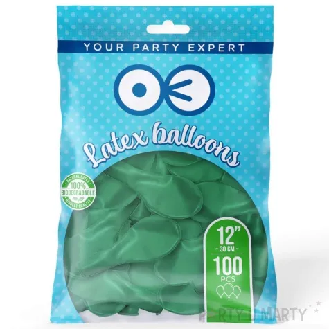 balony classic metalik zielony partypal 12 100 szt