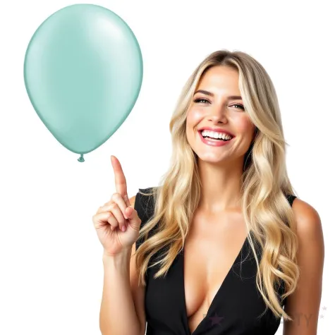 balony classic mietowy metalik qualatex 5 100 szt