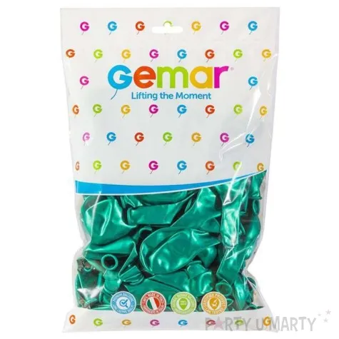 balony classic turkusowy metalik gemar 10 100 szt
