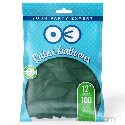 balony classic zielony ciemny partypal 12 100 szt
