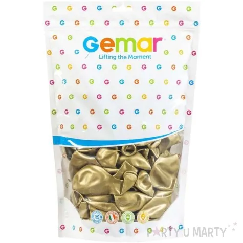 balony classic zloty jasny metalik gemar 13 50 szt