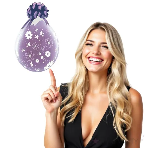 balony crystal kwiaty i kwiatki fioletowe qualatex 18 25 szt