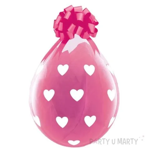 balony crystal serduszka rozowe qualatex 18 25 szt
