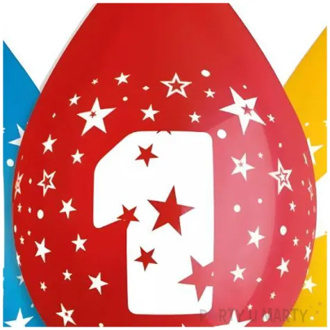 balony cyfra 1 wiszaca mix godan 12 5 szt