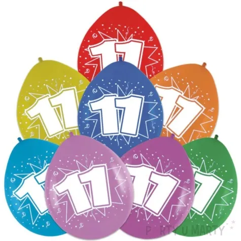 balony cyfra 11 impreza mix folat 12 8 szt