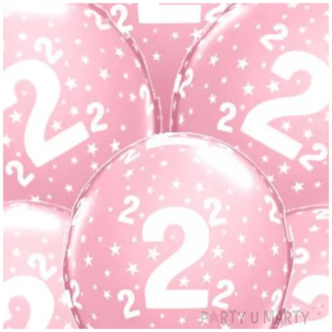 balony cyfra 2 rozowe qualatex 12 6 szt