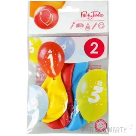 balony cyfra 2 w koronie mix arpex 14 3 szt