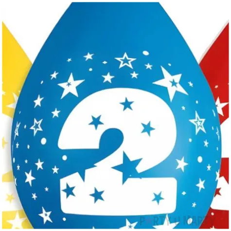 balony cyfra 2 wiszaca mix gemar 12 5 szt