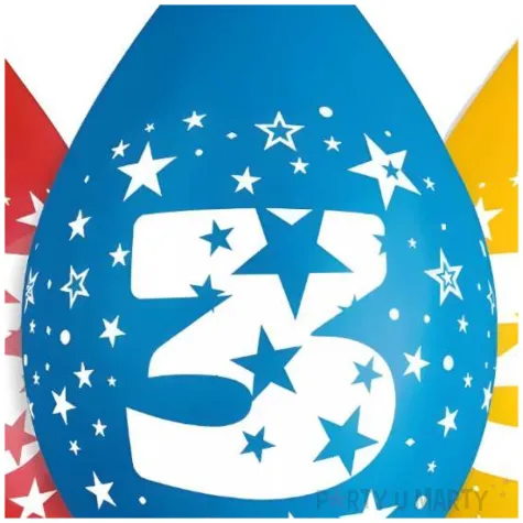 balony cyfra 3 wiszaca mix godan 12 5 szt