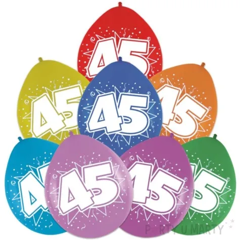 balony cyfra 45 impreza mix folat 12 8 szt