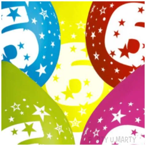 balony cyfra 6 wiszaca mix gemar 12 5 szt