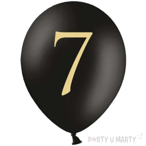 balony cyfra 7 czarne 12 strong 50 szt