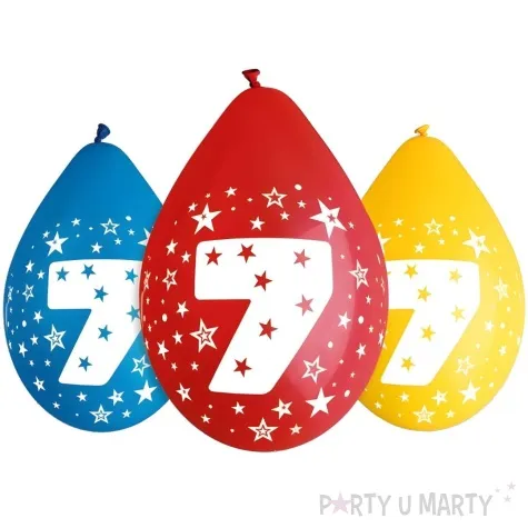 balony cyfra 7 wiszaca mix gemar 12 5 szt