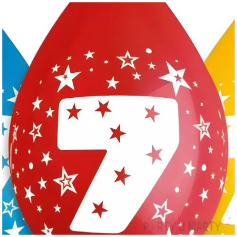 balony cyfra 7 wiszaca mix gemar 12 5 szt