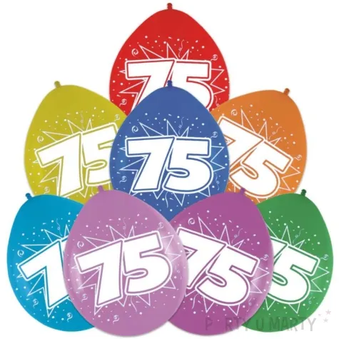 balony cyfra 75 impreza mix folat 12 8 szt