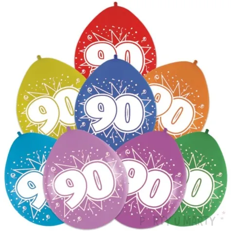 balony cyfra 90 impreza mix folat 12 8 szt