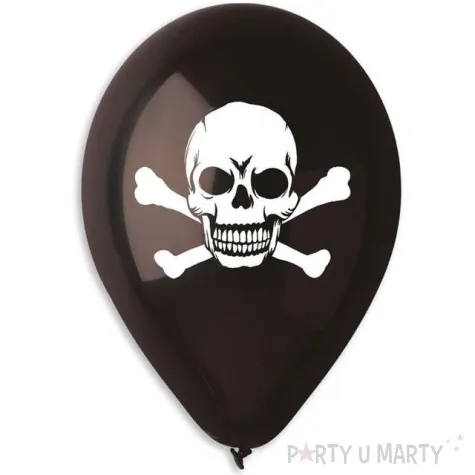 balony czaszka pastel czarne gemar 12 5 szt