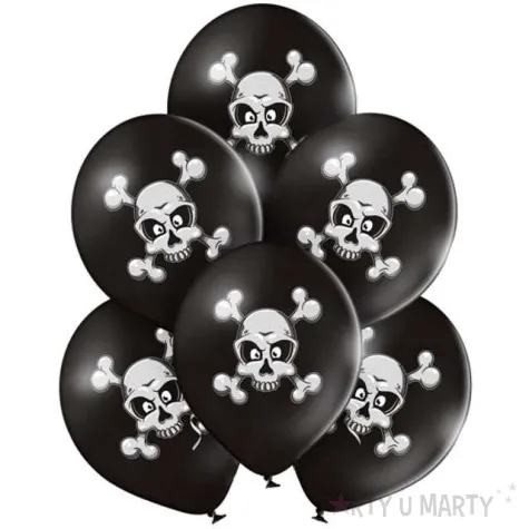 balony czaszki pastel czarne belbal 12 6 szt