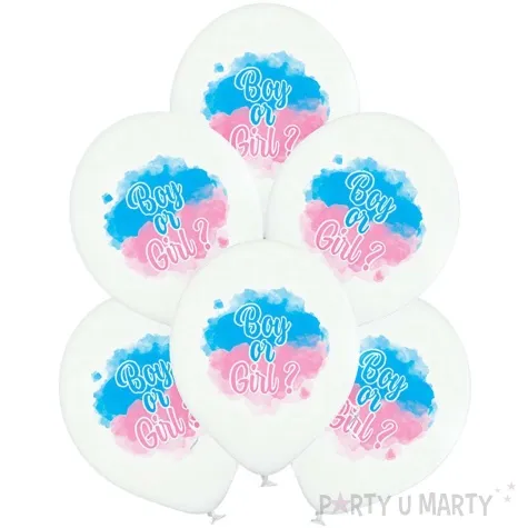 balony d11 boy or girl bialy pastel belbal 12 6 szt