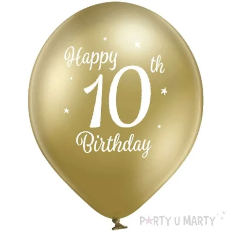 balony d11 glossy happy birthday 10 mix belbal 12 6 szt