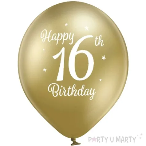 balony d11 glossy happy birthday 16 mix belbal 12 6 szt
