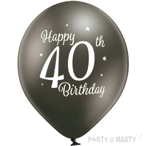 balony d11 glossy happy birthday 40 mix belbal 12 6 szt