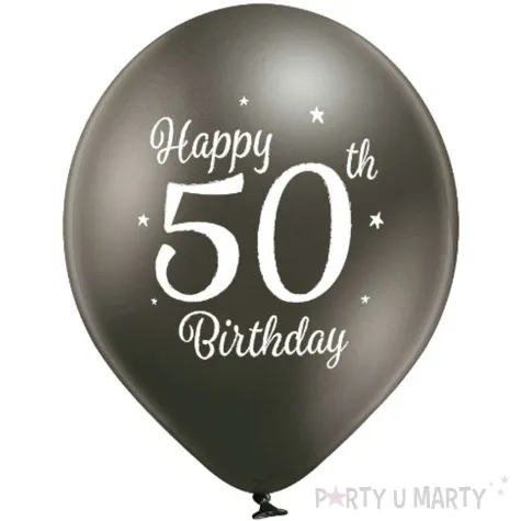 balony d11 glossy happy birthday 50 mix belbal 12 6 szt