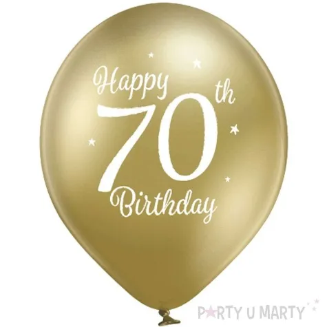 balony d11 glossy happy birthday 70 mix belbal 12 6 szt