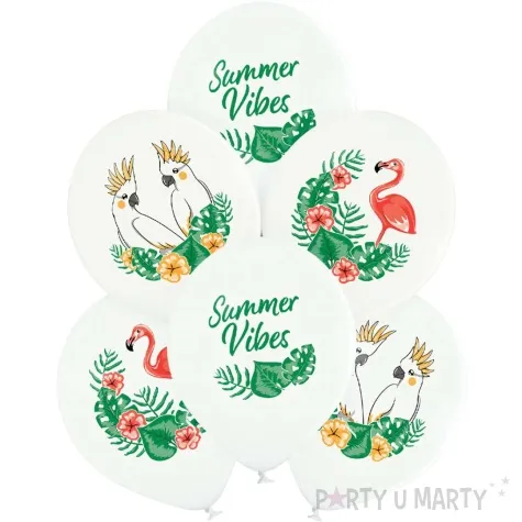 balony d11 summer vibes bialy pastel belbal 12 6 szt