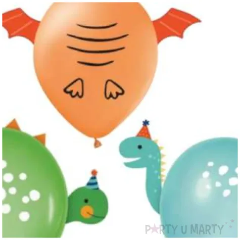 balony dinozaur party mix partypal 12 3 szt