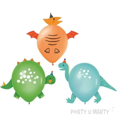 balony dinozaur party mix partypal 12 3 szt