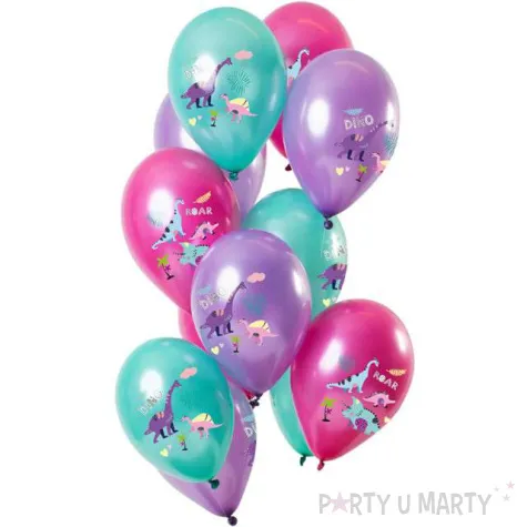 balony dinozaury dziewczece mix folat 12 12 szt