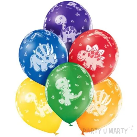 balony dinozaury pastel mix belbal 12 6 szt