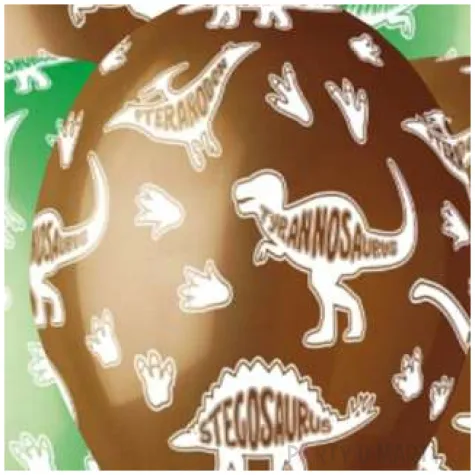 balony dinozaury stegosaurus brazowo zielone gemar 13 5 szt