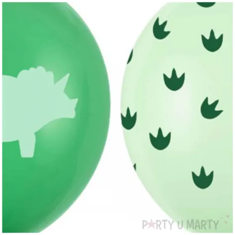 balony dinozaury triceratops zielony partydeco 12 50 szt