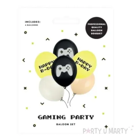 balony dla gracza mix partydeco 12 6 szt