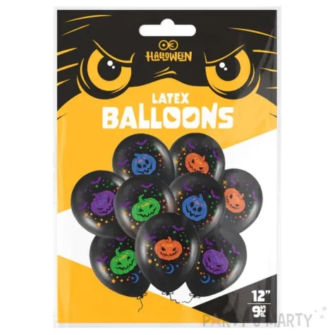 balony dynie i nietoperze halloween partypal 12 9 szt