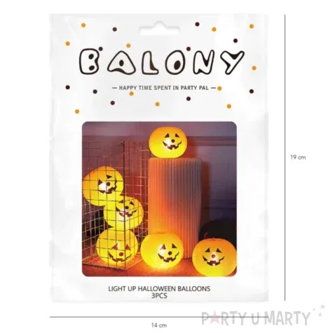 balony dynie swiecace pomaranczowy partypal 10 3 szt shp