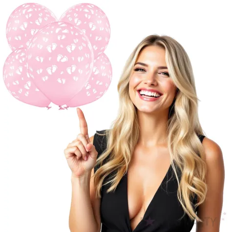 balony dzieciece stopki j rozowe grabo 12 5 szt