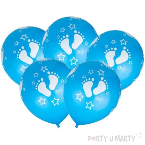 balony dzieciece stopki niebieskie czakos 12 5 szt